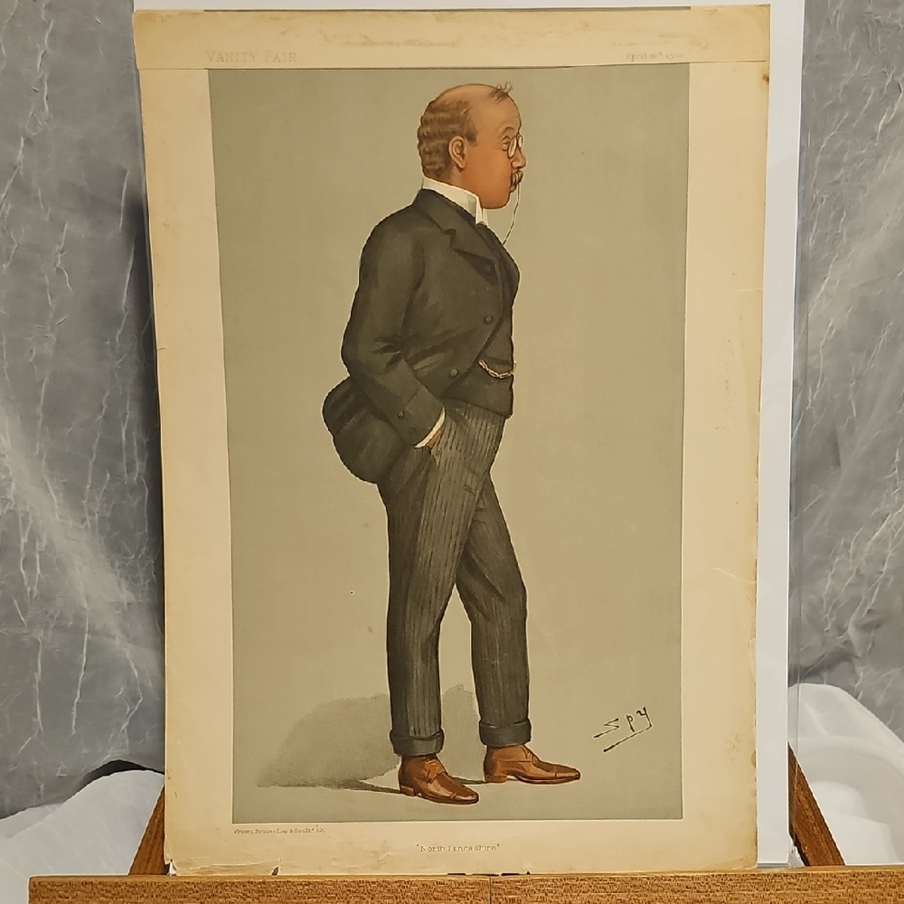 Vintage Art Print of a Distinguished Gentleman - North Lancashire